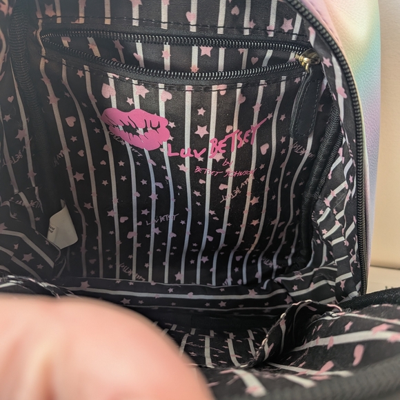 Luv Betsey by Betsey Johnson Mini Backpack Quilted Rainbow Betsey Johnson Bag - Picture 6 of 14